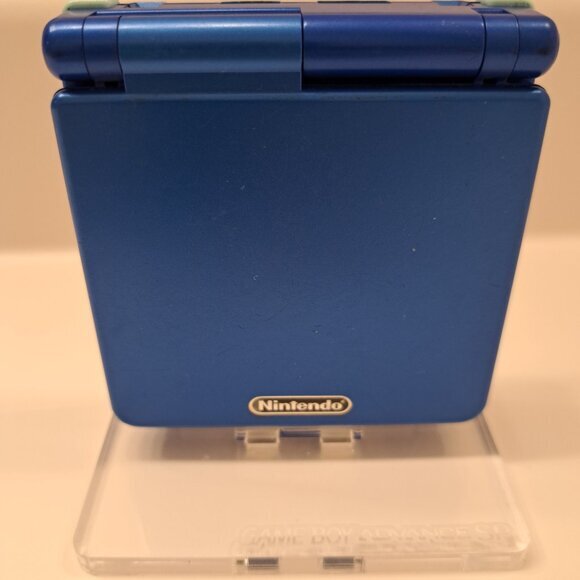 Rare Nintendo Blue Gameboy Advance SP 100% GENUINE Rockman (Japanese Megaman) - Picture 3 of 8